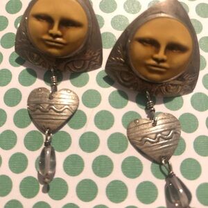 Pair of sterling Tabra pierced earrings